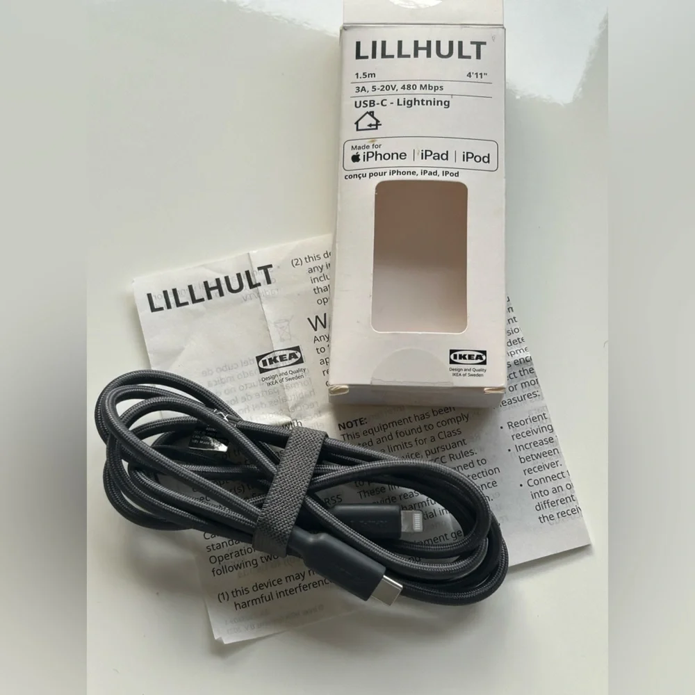IKEA LILLHULT USB-C to Lightning Cable
